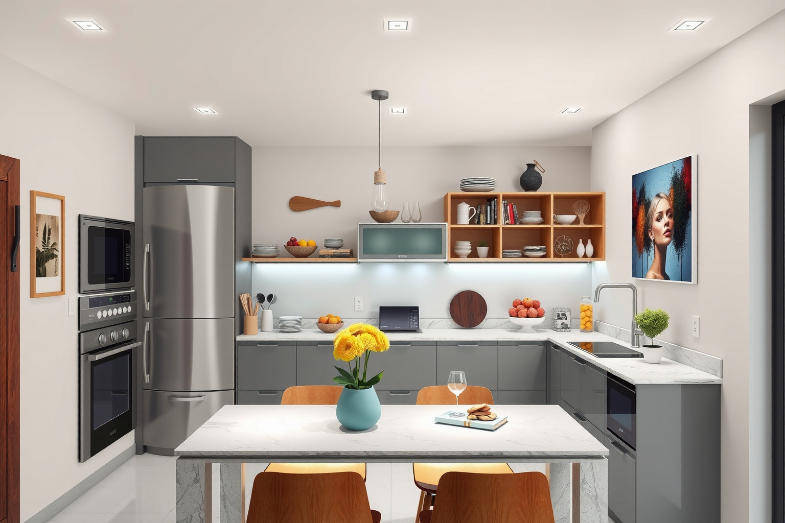 decoración de paredes de cocinas modernas