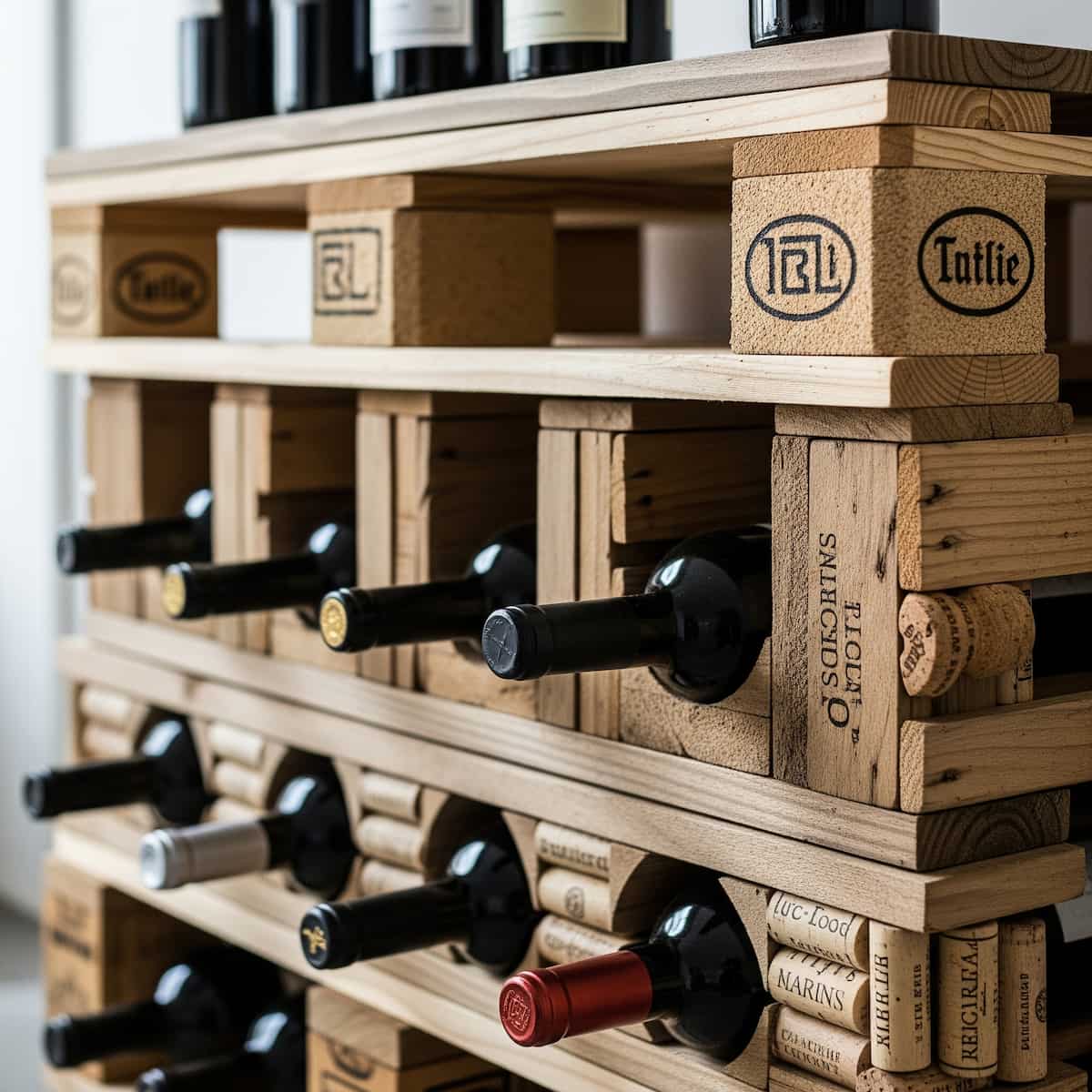 Estantería reciclada para vinos dale estilo eco a tu rincón favorito