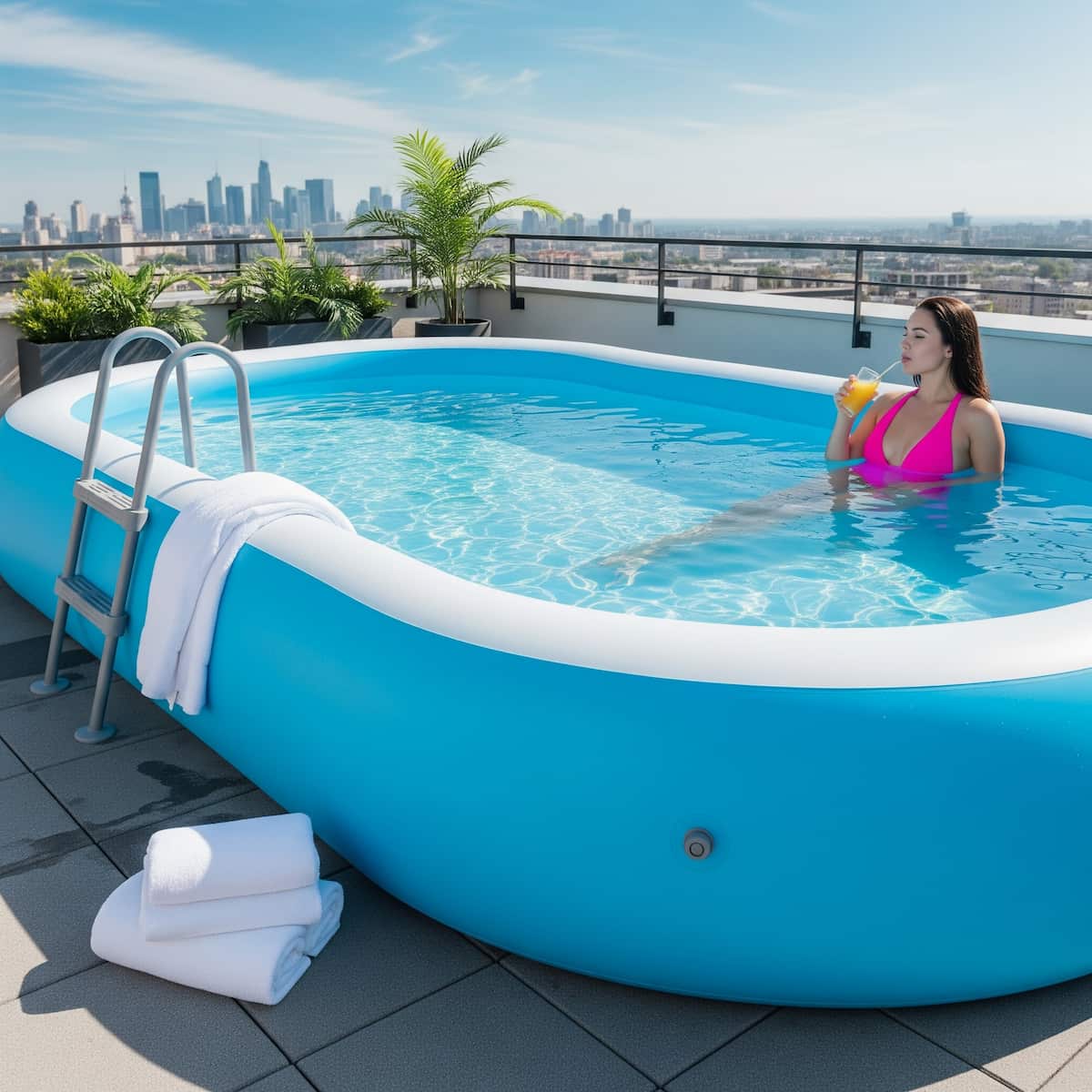 Piscinas ligeras para áticos salir de casa